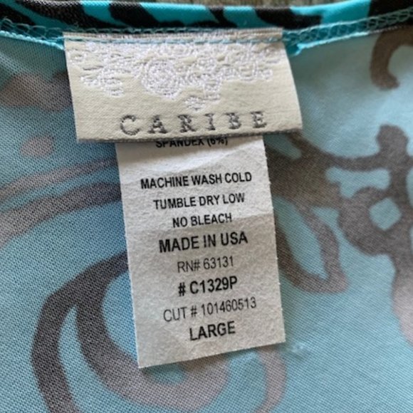 Caribe Asymetrical Tunic Top Size Large - Picture 10 of 11